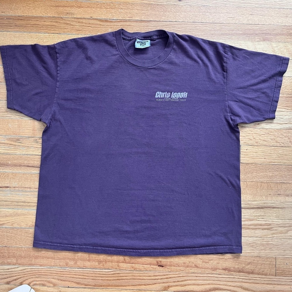 Vintage Chris Isaak Shirt Mens XL Purple Always Got Tonight Tour Tee Lee USA